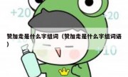 赞加走是什么字组词（赞加走是什么字组词语）