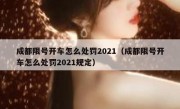 成都限号开车怎么处罚2021（成都限号开车怎么处罚2021规定）
