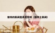 推特的新闻是真是假呀（推特上新闻）