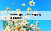 twitter通知（twitter通知提及怎么删除）