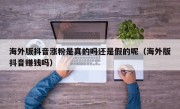 海外版抖音涨粉是真的吗还是假的呢（海外版抖音赚钱吗）