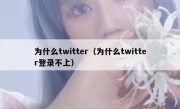 为什么twitter（为什么twitter登录不上）