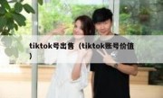 tiktok号出售（tiktok账号价值）