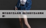 限行日出行怎么处理（限行日出行怎么处理成都）