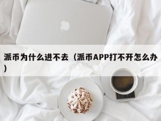 派币为什么进不去（派币APP打不开怎么办）