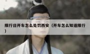 限行日开车怎么处罚西安（开车怎么知道限行）