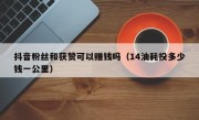 抖音粉丝和获赞可以赚钱吗（14油耗投多少钱一公里）