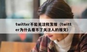 twitter不能关注和发推（twitter为什么看不了关注人的推文）