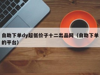 自助下单dy超低价子十二出品网（自助下单的平台）