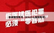 新闻推特账号（けんけん推特账号）