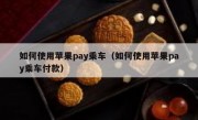 如何使用苹果pay乘车（如何使用苹果pay乘车付款）