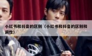 小红书和抖音的区别（小红书和抖音的区别和调性）