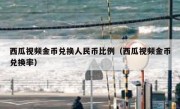 西瓜视频金币兑换人民币比例（西瓜视频金币兑换率）