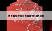包含石家庄限号表最新2018的词条