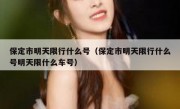 保定市明天限行什么号（保定市明天限行什么号明天限什么车号）