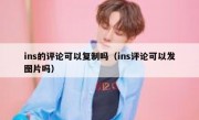ins的评论可以复制吗（ins评论可以发图片吗）
