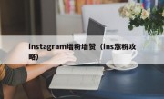 instagram增粉增赞（ins涨粉攻略）