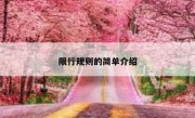 限行规则的简单介绍