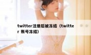 twitter注册后被冻结（twitter 账号冻结）