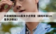 抖音国际版1m是多少点赞量（国际抖音1m是多少粉丝）