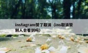instagram赞了取消（ins取消赞别人会看到吗）