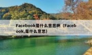 Facebook是什么意思啊（Facebook,是什么意思）