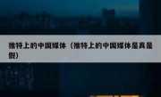 推特上的中国媒体（推特上的中国媒体是真是假）