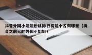 抖音外国小姐姐粉丝排行榜前十名有哪些（抖音之前火的外国小姐姐）