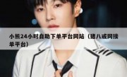 小熊24小时自助下单平台网站（猪八戒网接单平台）