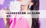 ins上的文字怎么复制（ins 怎么复制文字）