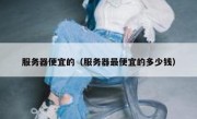 服务器便宜的（服务器最便宜的多少钱）