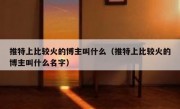 推特上比较火的博主叫什么（推特上比较火的博主叫什么名字）
