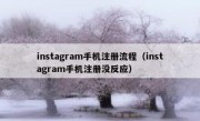 instagram手机注册流程（instagram手机注册没反应）