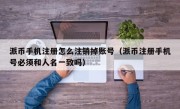 派币手机注册怎么注销掉账号（派币注册手机号必须和人名一致吗）