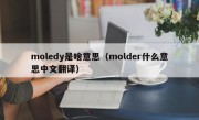 moledy是啥意思（molder什么意思中文翻译）