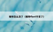 推特怎么没了（推特fleet不见了）