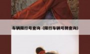 车辆限行号查询（限行车辆号牌查询）