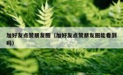 加好友点赞朋友圈（加好友点赞朋友圈能看到吗）