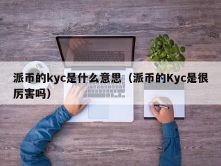 派币的kyc是什么意思（派币的Kyc是很厉害吗）