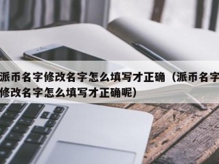 派币名字修改名字怎么填写才正确（派币名字修改名字怎么填写才正确呢）