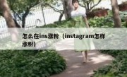怎么在ins涨粉（instagram怎样涨粉）