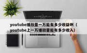 youtube播放量一万能有多少收益啊（youtube上一万播放量能有多少收入）