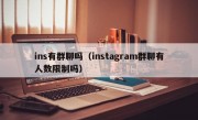 ins有群聊吗（instagram群聊有人数限制吗）