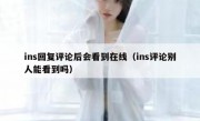 ins回复评论后会看到在线（ins评论别人能看到吗）