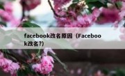 facebook改名原因（Facebook改名?）