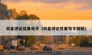 抖音评论优美句子（抖音评论优美句子简短）