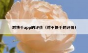 对快手app的评价（对于快手的评价）