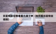 抖音粉丝在哪里看几级了啊（如何看抖音粉丝级别）