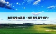 推特账号啥意思（推特账号是干嘛的）