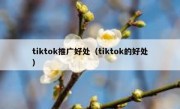 tiktok推广好处（tiktok的好处）